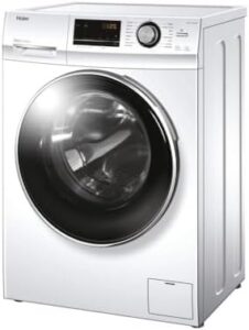 Haier Serie 636 Lavatrice Slim 7 Kg, bianca, compatta e silenziosa, con motore Direct Motion e capacità di 7 kg.