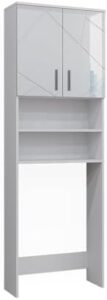 Vicco Mobiletto per lavatrice Irma, Bianco lucido, elegante e funzionale