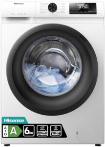 Hisense WFQE6012EVM Lavatrice Slim Carica Frontale, 6kg, Classe A, 1200 giri, Vapore, Motore Inverter