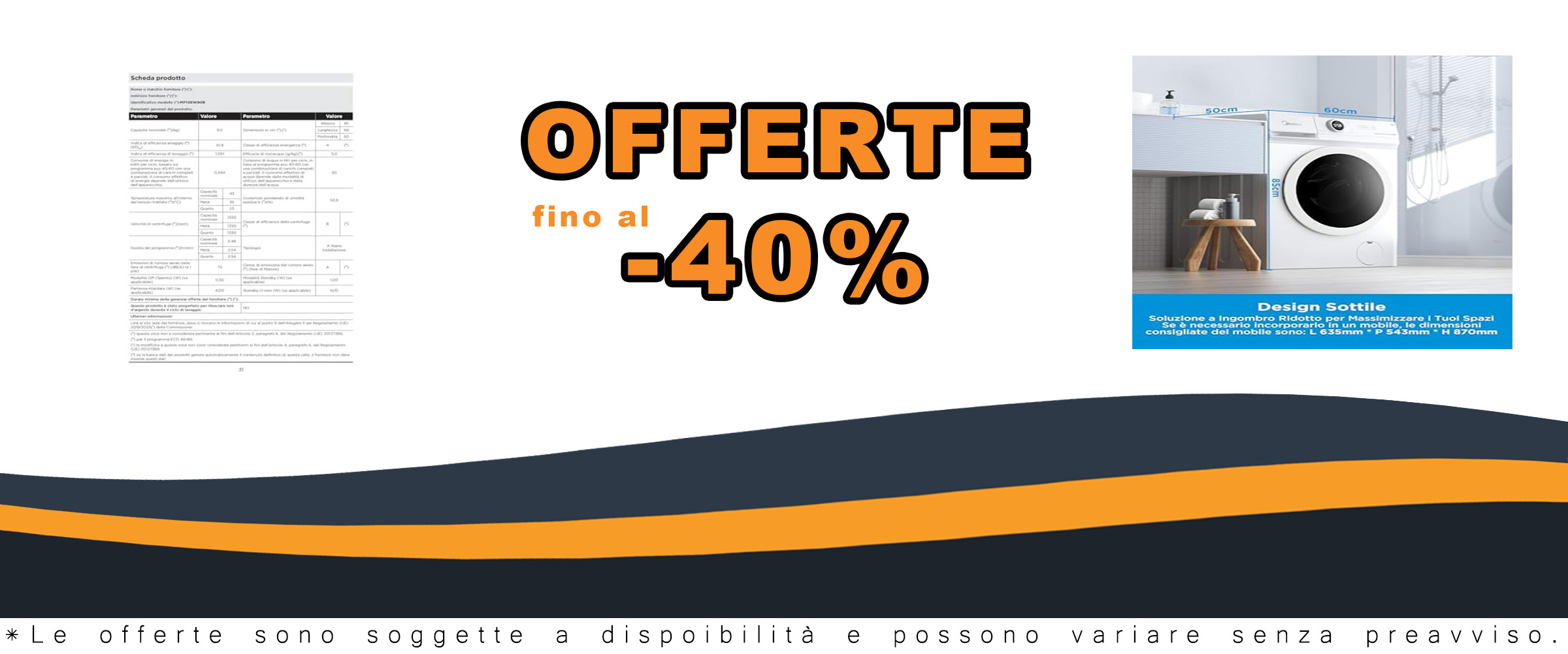 Midea MF10EW90B Lavatrice Slim Carica Frontale 9 kg Classe A Vapore