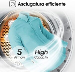 Hisense DHQA902U Asciugatrice A Pompa Di Calore Con Ion Tech, 9 Kg, A++, Oblò Nero