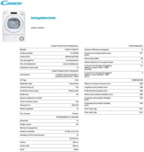 Candy Smart Pro Asciugatrice 10 Kg a Condensazione, Libera Installazione, Classe B, con Connessione Wi-Fi e BLE