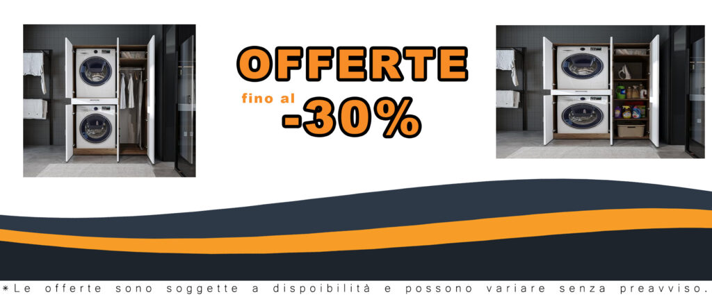 Testo alternativo per l'immagine in evidenza: Armadietto ROOMART Dora per lavatrice e asciugatrice in rovere bianco, con ante e tavola estraibile