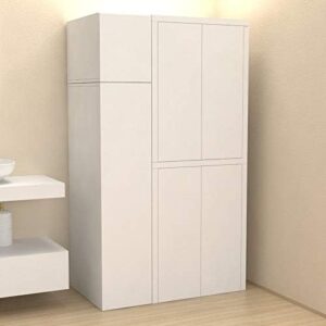 Mobile Colonna Coprilavatrice VE.CA. S.r.l. in legno bianco frassinato con vano accessorio per lavanderia e bagno