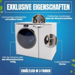 MRBLS_HOME Armadio per lavatrice 96 x 88,5 x 66 cm (larghezza x altezza x profondità) – Armadio per lavatrice – Minimalista sovrapiano lavatrice o asciugatrice – Moderna lavatrice asciugatrice