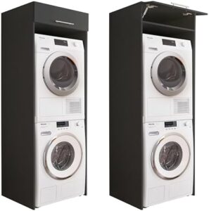 Laundreezy Armadietto per Lavatrice e Multiuso, Colore Bianco