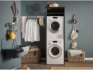 Laundreezy Armadietto per Lavatrice e Multiuso, Colore Bianco
