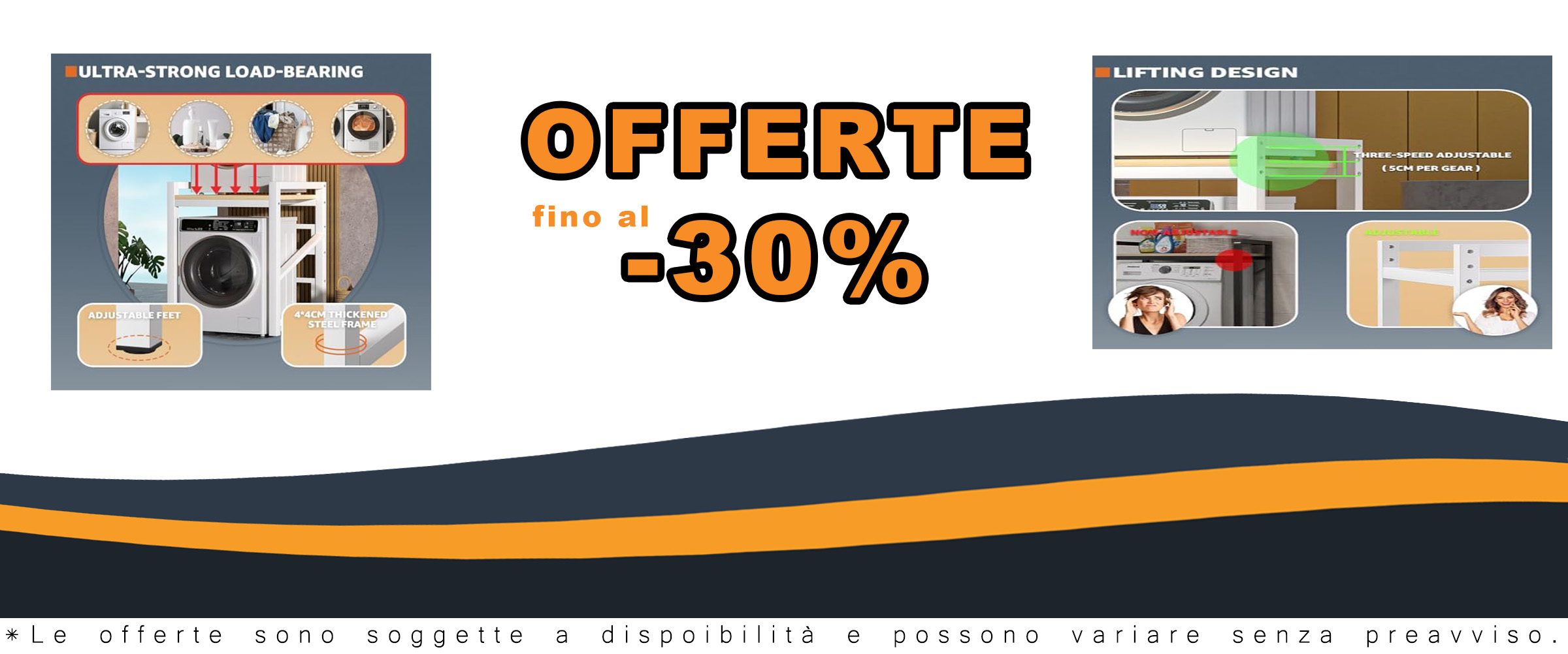 WPPTNSFY Mobile per Lavatrice, ripiano regolabile sopra la lavatrice