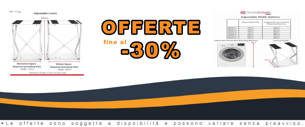DS DRYERSTAND Supporto per asciugatrice Maxi kit impilabile portatile regolabile per caricatore anteriore