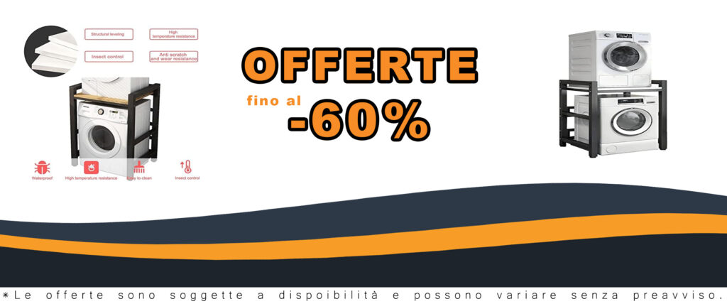 Scaffale per lavatrice Delorm con struttura resistente da 300kg