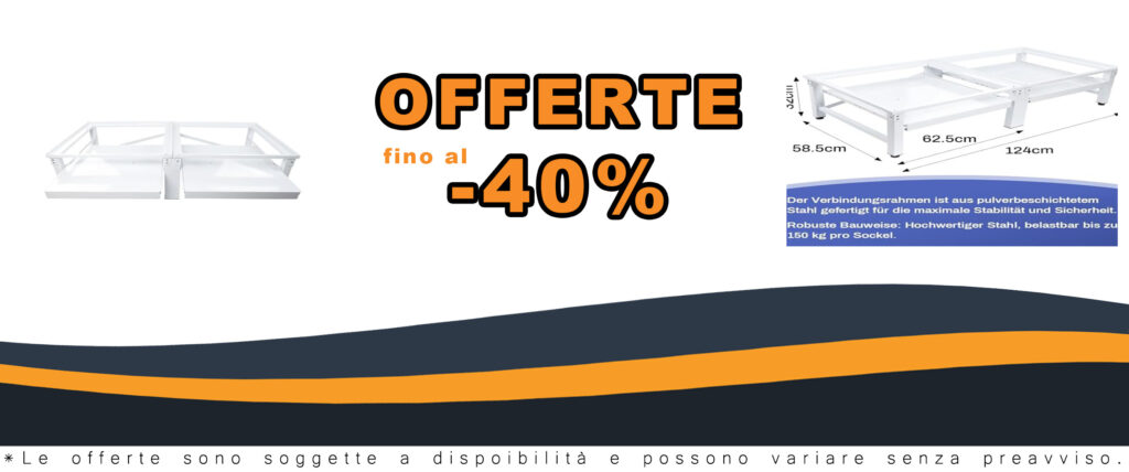 Doppio supporto per lavatrici e asciugatrici con due ripiani, colore bianco, progettato per resistere a 300 kg