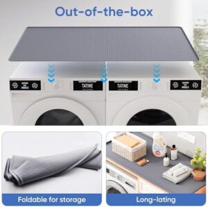 Copertura per lavatrice e asciugatrice 130 x 25,6 cm in silicone antiscivolo e impermeabile