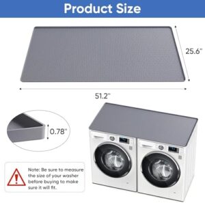 Copertura per lavatrice e asciugatrice 130 x 25,6 cm in silicone antiscivolo e impermeabile