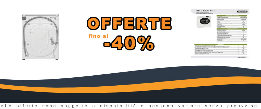 Hotpoint ARISTON Lavatrice da 7 kg, Slim 43 cm, 1200 giri, Classe B - RSSGR527BI