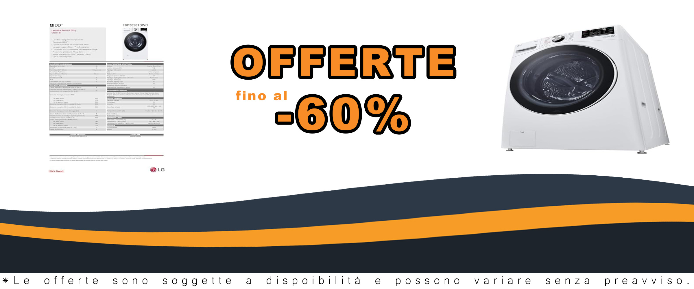 LG AI DD F0P3020TSWC Lavatrice 20kg, a Carica Frontale, Capacità XL, Bianco