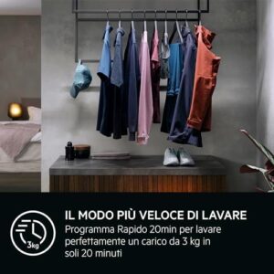 AEG ProSteam Serie 7000 Lavatrice a carica frontale LR7H114AW con tecnologia ProSense e Programma Vapore Refresh