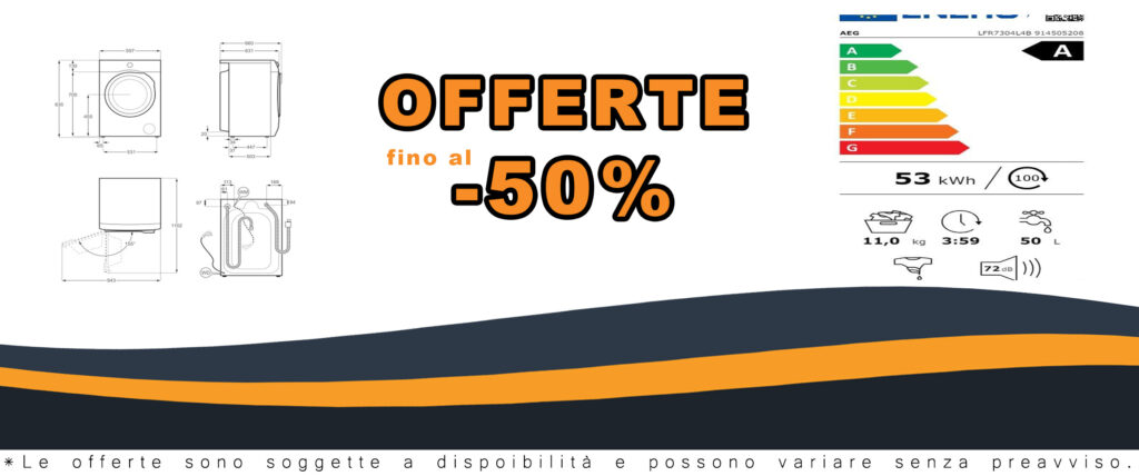 Lavatrice AEG LFR7304L4B con funzione vapore, motore inverter e display LCD XXL, bianco/nero.