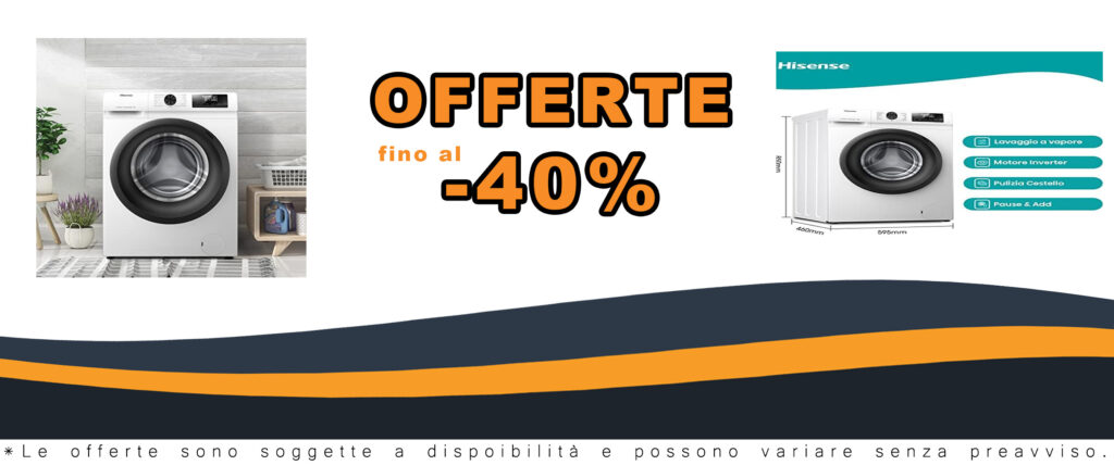 Hisense WFQE7012EVM Lavatrice Slim Carica Frontale, con funzione vapore e motore inverter