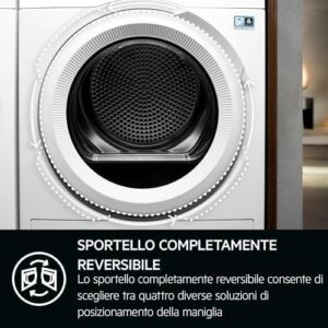 AEG Asciugatrice 7000 SensiDry 9 kg TR7G93W, Classe A+++ con Tecnologia PreciseDry e MixDry  