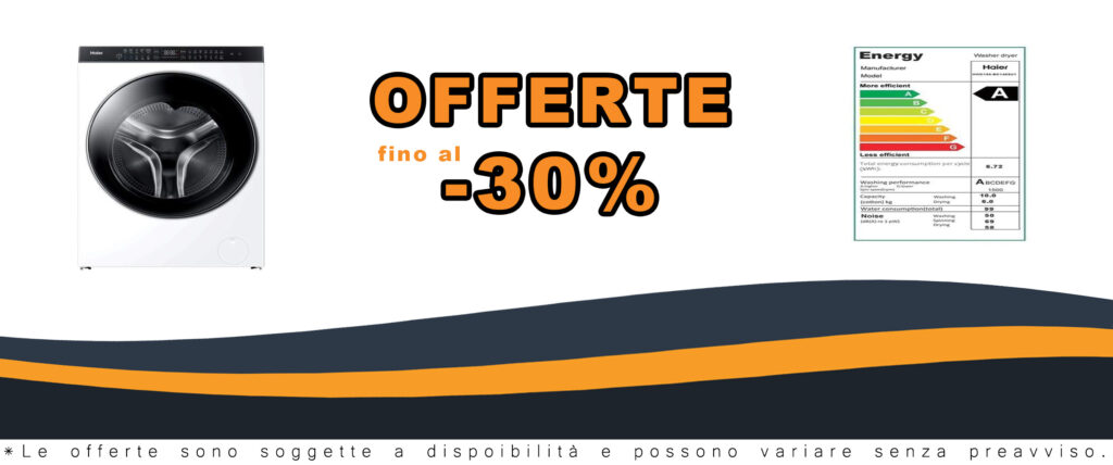 Haier HWD100-BD1499U1 Lavasciuga Super Drum 10+6 kg con programma micro-vapore I-Refresh e design moderno.