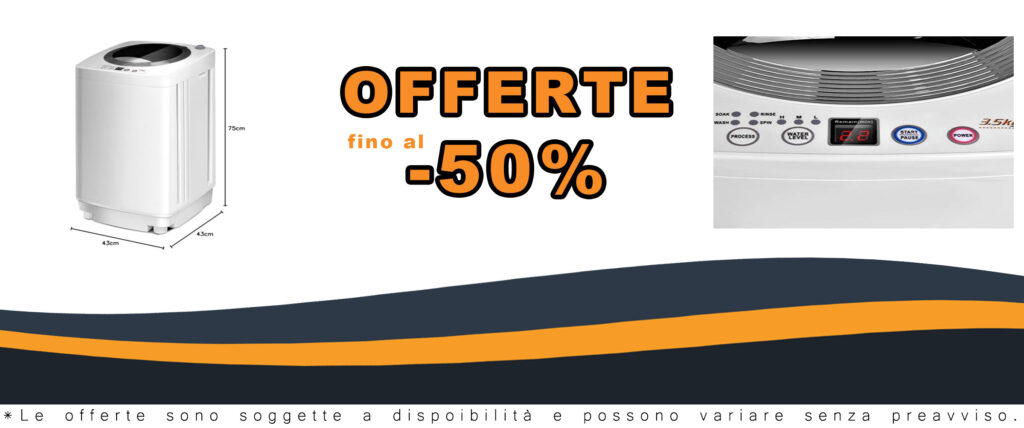 COSTWAY 2 in 1 Lavatrice Portatile 3,5kg, Mini Lavatrice per Appartamento e Campeggio