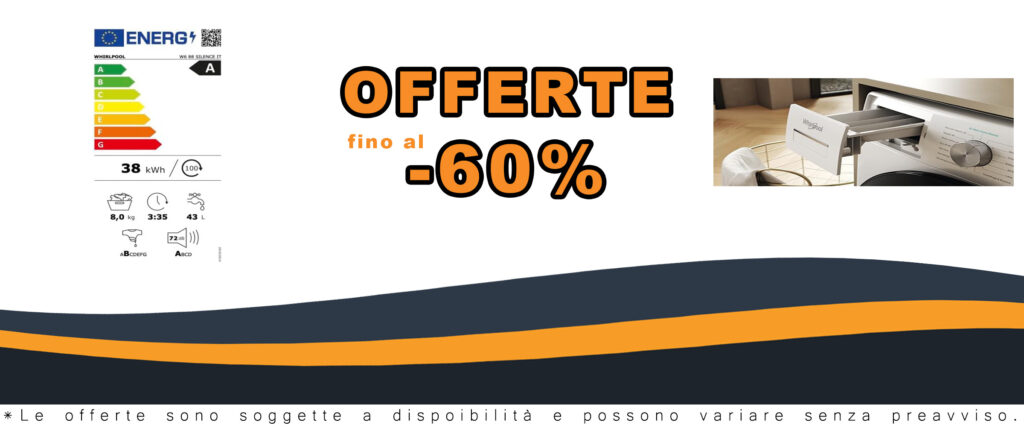 Whirlpool W6 88 SILENCE IT Lavatrice 8 kg, carica frontale, silenziosa e potente