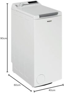 Whirlpool TDLR 65241BS IT - Lavatrice compatta da 6,5 kg, alta velocità di centrifuga