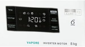 Lavatrice Whirlpool FFB D85 V IT a carica frontale, 8kg, 1200 giri/min, adatta per famiglie medie, con tecnologia 6th Sense.