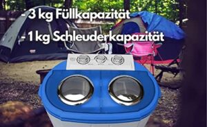 Mini Lavatrice per Campeggio con Funzione di Rotazione e Sicurezza