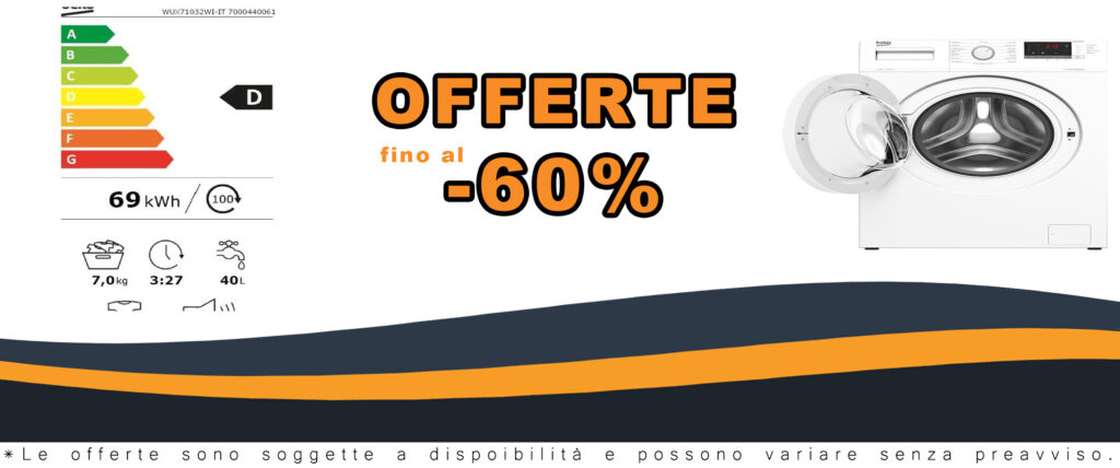 Lavatrice Beko WUX71032WI-IT 7kg con ProSmart Inverter