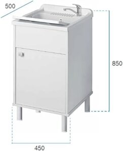 Lavatrice con mobile in PVC bianco 50x45 cm mod. Giardino