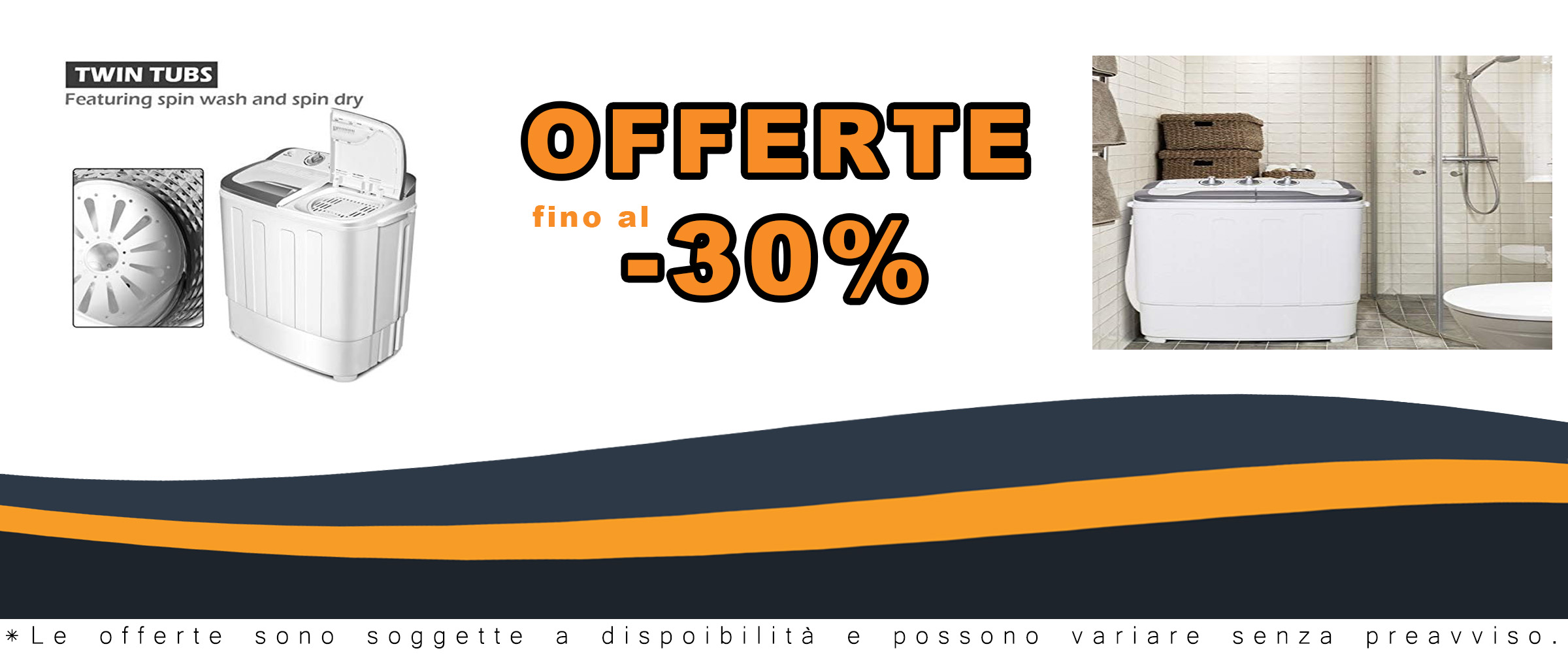 Lavatrice portatile Giantex da 5,9 kg con doppia vasca - Grigio e Bianco  