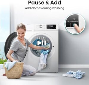 Hisense WFQA9014EVJM Lavatrice con funzione di vapore, 9 kg, 1400 giri/min