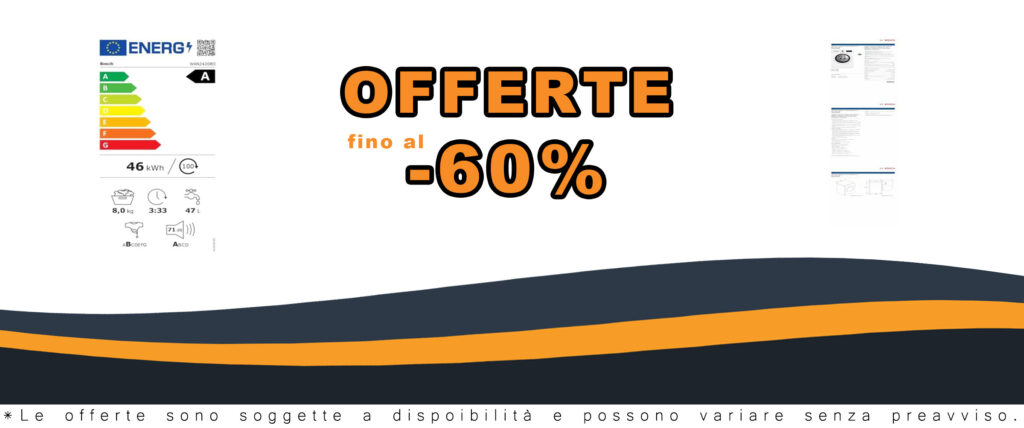 Lavatrice Bosch WAN24208II Serie 4 da 8 kg, 1200 giri/min, con funzione vapore e classe energetica A