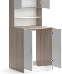 Vicco Mobile lavatrice Liana, Sonoma/Bianco, 70.5 x 190.5 cm