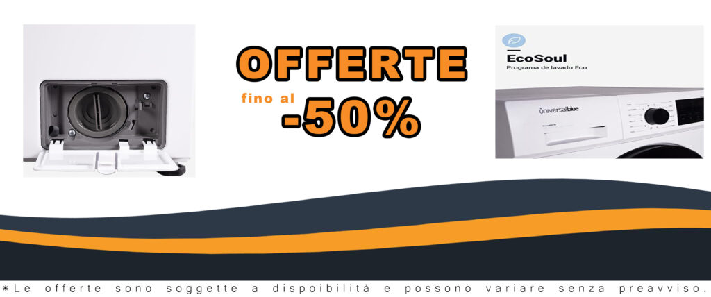 Lavatrice UNIVERSALBLUE da 6 kg con carico frontale bianco e display