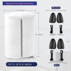 Huglist Unbloo Borsa per scarpe per lavatrice con alberi regolabili per scarpe, grigio