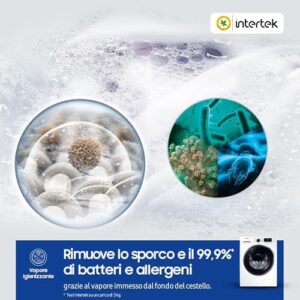 Samsung Lavatrice AddWash WW8NK62E0RW/ET con motore Digital Inverter, vapore igienizzante e funzione AddWash