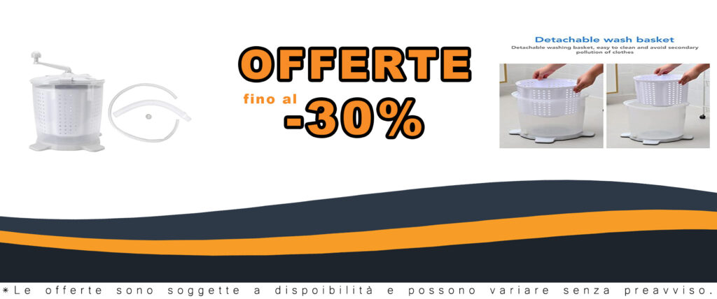 Natudeco Lavatrice a Manovella Portatile Non Elettrica, perfetta per il risparmio energetico, ideale per appartamenti, dormitori e campeggio.