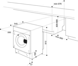 Lavatrice incasso Hotpoint BI WMHG 81485 EU, efficienza energetica A+++, 8 kg di capacità, design moderno e silenzioso.