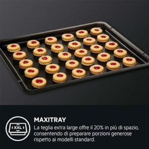 AEG Serie 6000 Forno da Incasso Multifunzione con capacità di 72 litri, design in acciaio inox antimpronta e tecnologia SurroundCook.