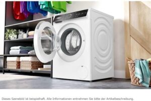 Bosch WGB244A40 - Lavatrice serie 8 con caricamento frontale da 9 kg, 1400 giri/min, Home Connect, i-DOS, Iron Assist, Mini Load, Active Water Plus