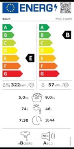Lave-linge séchant BOSCH WNA144V0FR SER4 - 9 kg, motore Induction, design bianco compatto