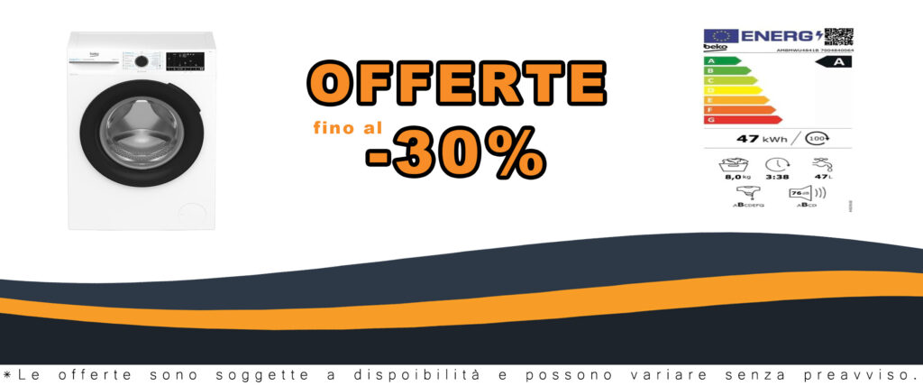 Lavatrice Beko AMBMWU4841B 8kg, Classe A, 1400 giri, Display Touch, funzione a vapore e tecnologia EnergySpin