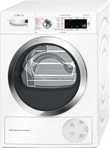 Bosch Serie 8 WTW855R8IT Asciugatrice a libera installazione con carico frontale da 8 kg, classe energetica A++, in bianco.