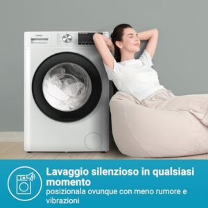 Lavatrice CHiQ CFL100-14586IM3XWA da 10kg con motore inverter, design Space Pro e 1400 giri/min.