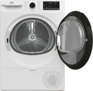 Beko BT3103IS: Asciugatrice da 10 kg con tecnologia pompa di calore e motore Inverter per un’asciugatura efficiente e a basso consumo energetico.