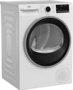 Beko BT3103IS: Asciugatrice da 10 kg con tecnologia pompa di calore e motore Inverter per un’asciugatura efficiente e a basso consumo energetico.
