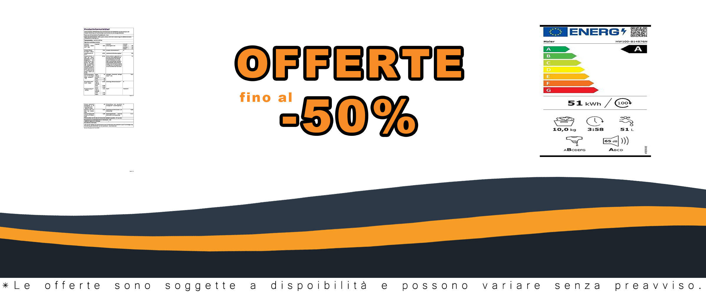 Haier HW100-B14876N, lavatrice bianca con 10kg di capacità e opzione vapore, ideale per famiglie numerose e risparmio energetico.