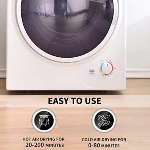 Asciugatrice Rtopsu 850W 2,5Kg, elegante e compatta, ideale per spazi ridotti, con tecnologia a pompa di calore e riscaldamento in ceramica PTC.